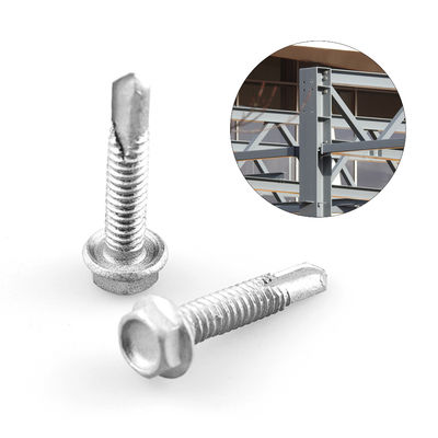 Стандартное покрытие 4.8x25 шестеренный фланц биметалл из нержавеющей стали шестеренная голова самосверлительные винты для стальных рамочных соединений