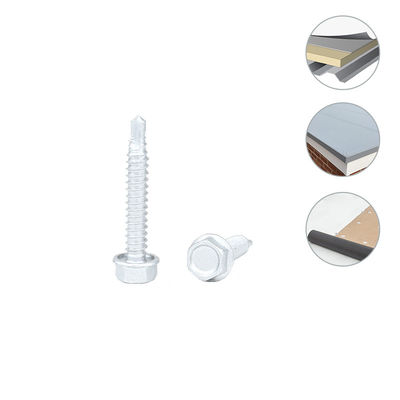 6.3x38 Биметаллические шестеренковые фланцевые покрытые болты для металлических стальных кровельных винтов