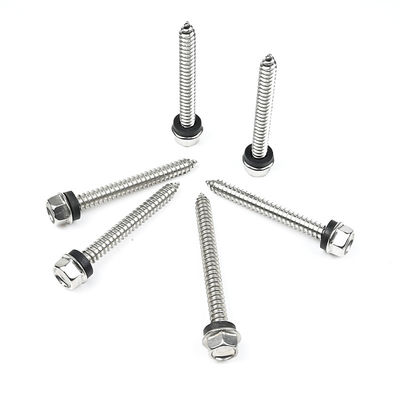 Нержавеющая сталь ST6.3*55мм Фланцевый шестеренковый самоподшипный винт Parafuso Auto Atarraxante