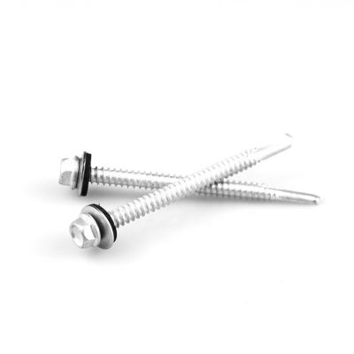 GB Standard 12x75mm Hex Flange Bi-Metal Self Drilling Screws из нержавеющей стали с EPDM