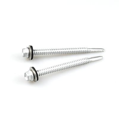 GB Standard 12x75mm Hex Flange Bi-Metal Self Drilling Screws из нержавеющей стали с EPDM