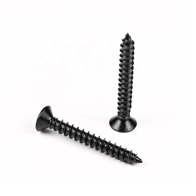 Метрическая деревянная конструкция 410 из нержавеющей стали плоская голова черные деревянные винты для деревянных потолочных перегородок