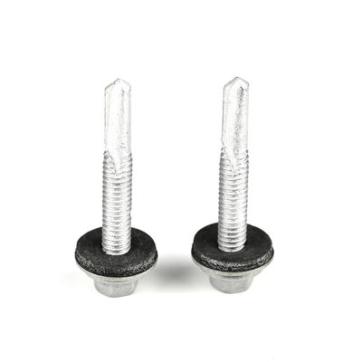 Wafer Head Hex Tek 5.5x38 Bi Metal DIN7504 Биметаллический самосверляющий винт с EPDM стиральной машиной