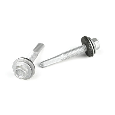 Wafer Head Hex Tek 5.5x38 Bi Metal DIN7504 Биметаллический самосверляющий винт с EPDM стиральной машиной