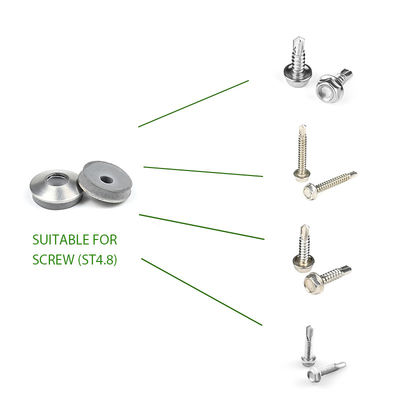 Цинк Нержавеющая сталь Серая Epdm Противоскользящая резиновая стиральная буровая хвоста Композитная водонепроницаемая прокладка