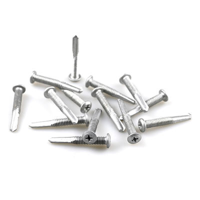 Простая отделка из нержавеющей стали Углеродистая сталь Scm435 Ruspert Tek Bi Metal Wafer Head Cross Driver Drilling Screw