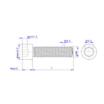 GB Standard M3-M12 304 Нержавеющая сталь шестеренная розетка Fillister Cap Head Threaded Bolt A2-70