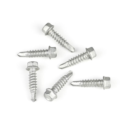 SS304 SS410 Би-металл шестоугольный фланцевый крепеж 6.3*25 самосверляющий винт для крепления сиденья