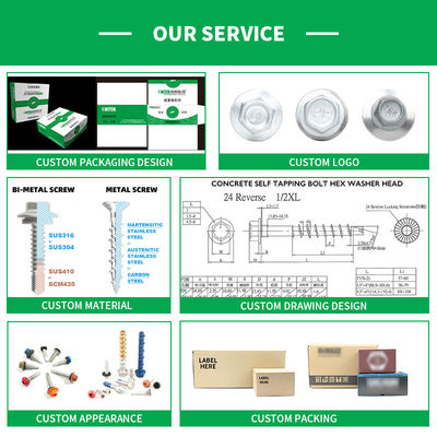 SS410 Фланцевая шестеренковая головка из нержавеющей стали самонагревающие буровые винты с EPDM стиральной машиной