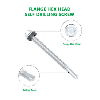 Самосверлительная нержавеющая сталь фланцевая шестеренная головка металлические винты Phillips Cross Recess INCH