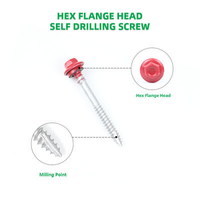 SUS410 Нержавеющая сталь Тип 17 Кровельный винт Tek Кровельные самосверляющие винты