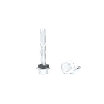 38 мм самосверляющийся SUS410 нержавеющая сталь шестигранный винт с фланцевой головой и EPDM стиральной машиной