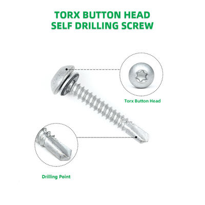 Ржавостойкие покрытые 410 нержавеющие самосверляющие винты Tek для металлических потолочных стен