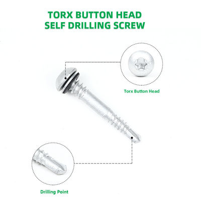 Русперт покрытый 16 / 12 x42 кнопка Torx Sds винт для металлической панели к плинту