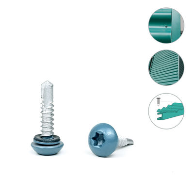 Цинковый сплав покрытый 12 x 1' самосверляющимся сверляющим винтом Torx Pan Head для металлической кровельной плитки