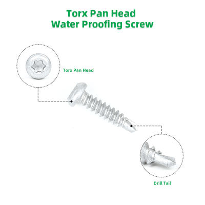 Цинковый сплав покрытый самонакопкой винт 6.3x25 для крышных мембраны и срок оплаты T / T