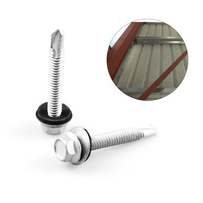 6.3x45 шестеренковый фланцевый самосверляющий винт для стенной облицовочной панели для водонепроницаемой плинты